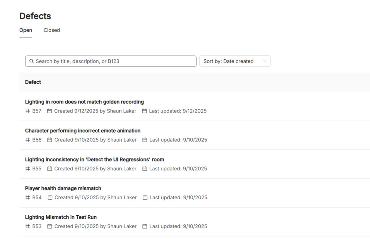 defects view defects view