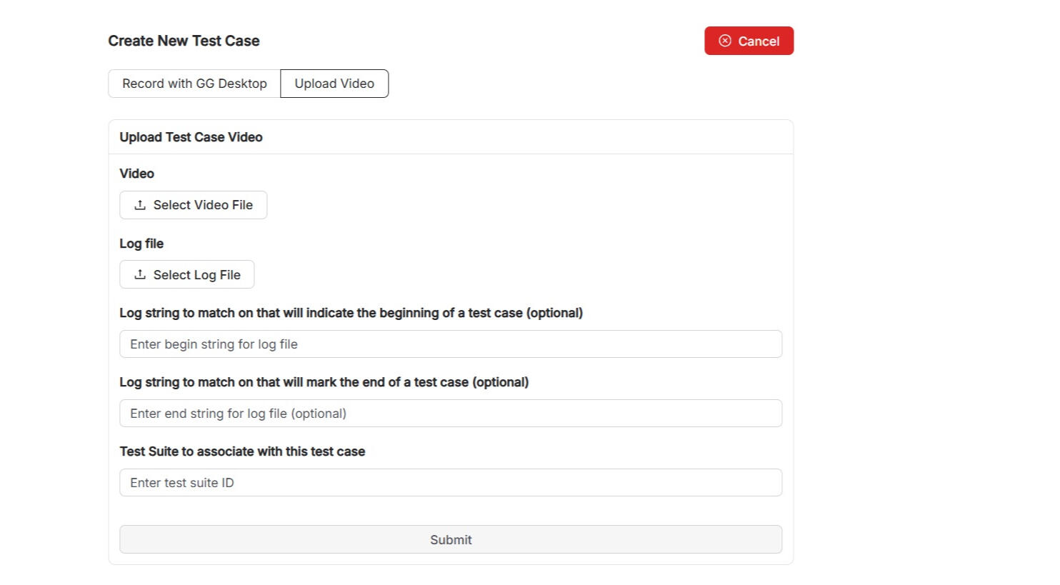 Create new test case create new test case